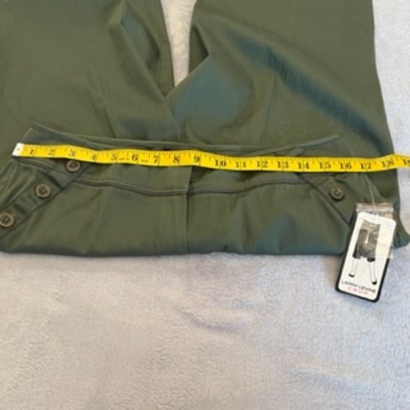 Larry Levine Stretch Crop Pants 12 Color NOA Olive Oil (NWT) - Picture 6 of 15
